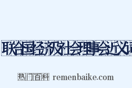 联合国经济及社会理事会近义词是什么意思的图片